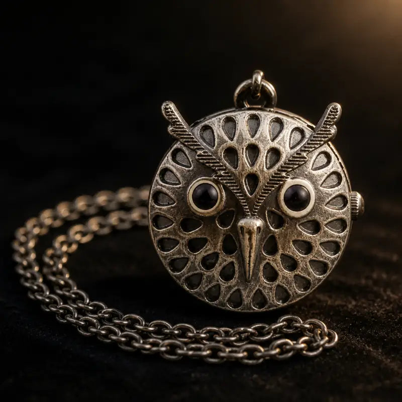 Dámsky náhrdelník vreckové hodinky Owl Necklace