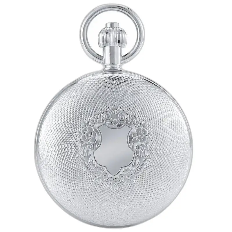 Elegantné strieborné automatické vreckové hodinky