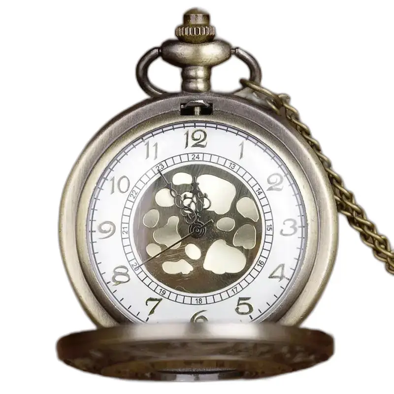 Vintage vreckové hodinky s náhrdelníkom Half Hunter