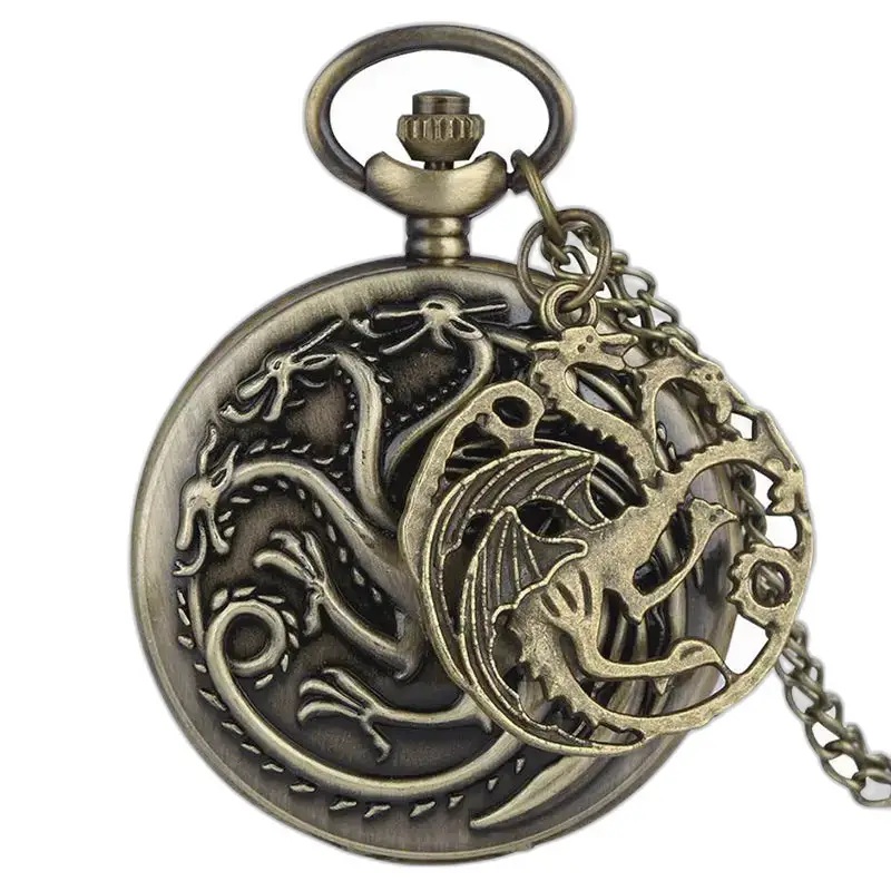 Targaryen Quartz náhrdelník vreckové hodinky
