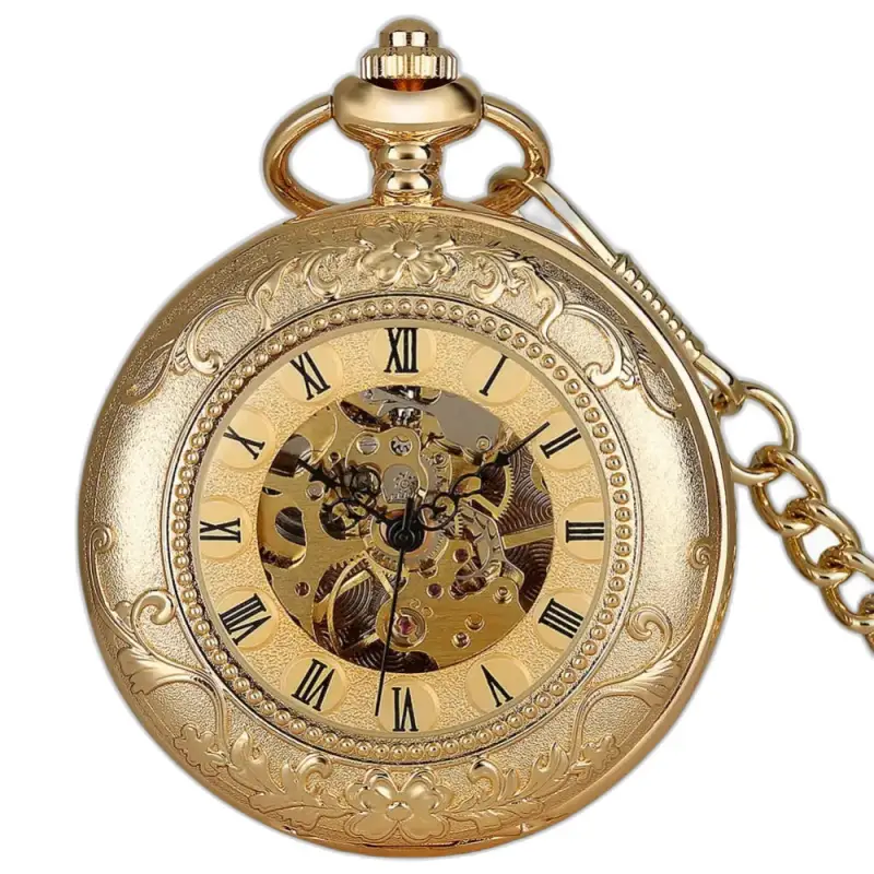 Vreckové hodinky Golden Memory Luxe s rafinovaným zlatým ciferníkom