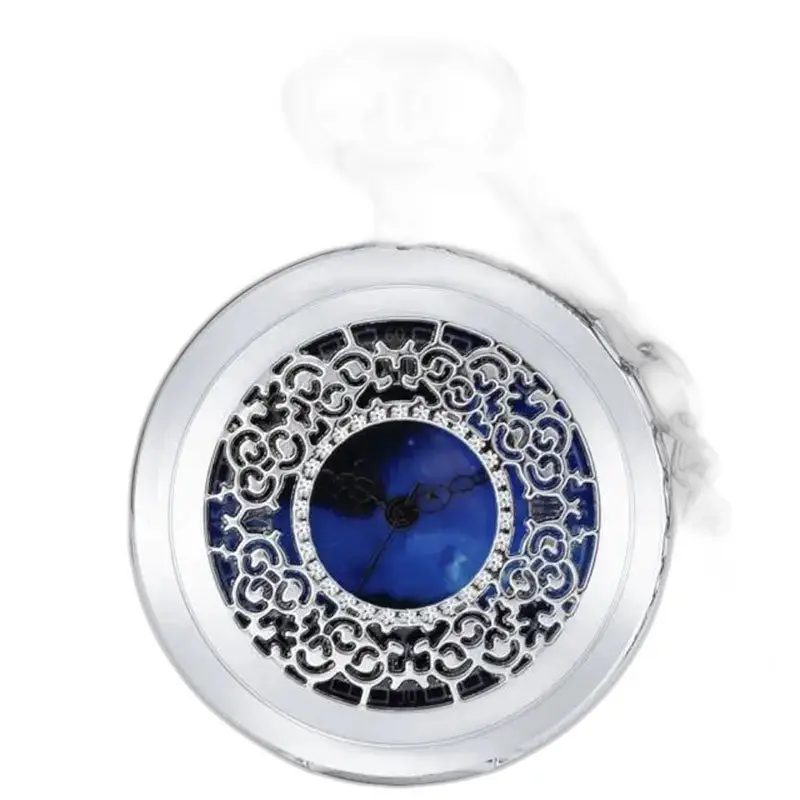 Strieborné hodinky s náhrdelníkom s modrým ciferníkom a elegantným motívom Blue Heart