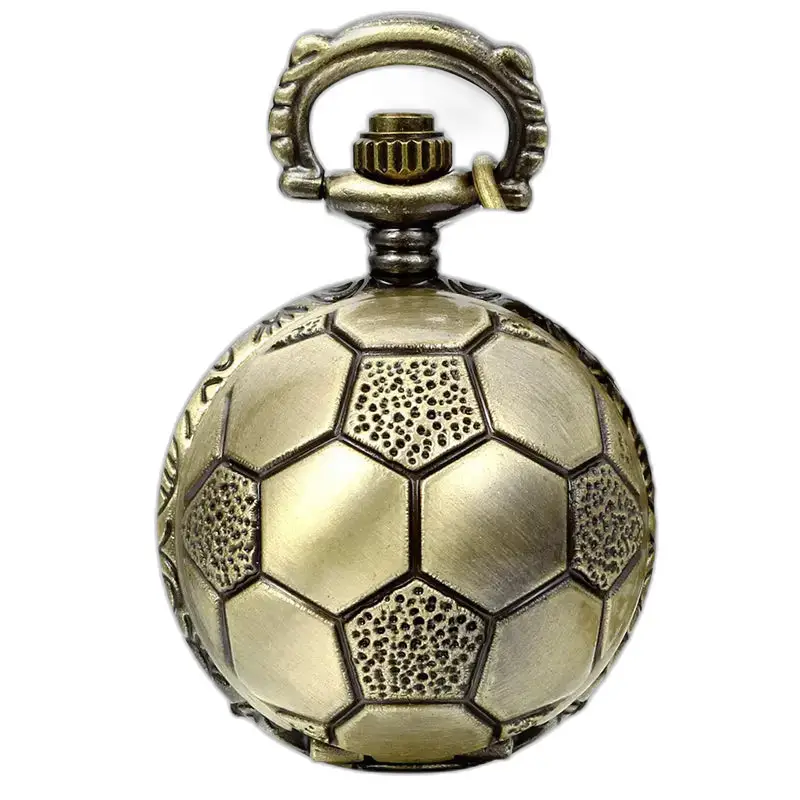 Vintage futbalové hodinky s bronzovým náhrdelníkom s rafinovanou futbalovou loptou