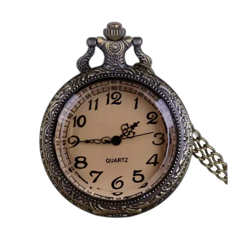 Vintage vreckové hodinky Quartz s náhrdelníkom pre ženy a mužov s elegantným klasickým dizajnom
