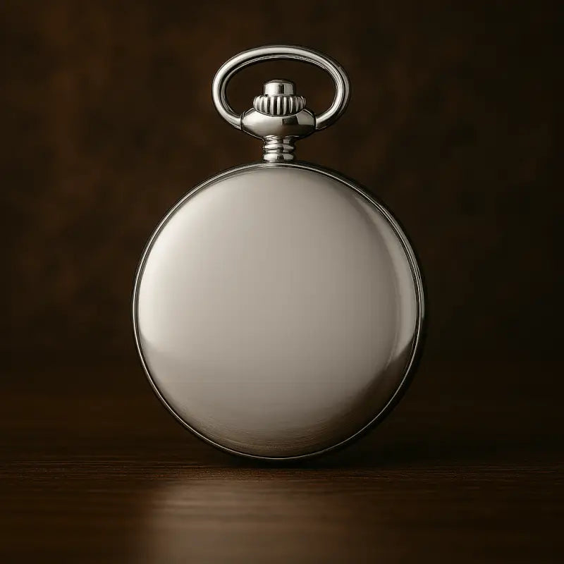 Luxusné strieborné mechanické vreckové hodinky Smooth Mirror, elegantné strieborné vreckové hodinky
