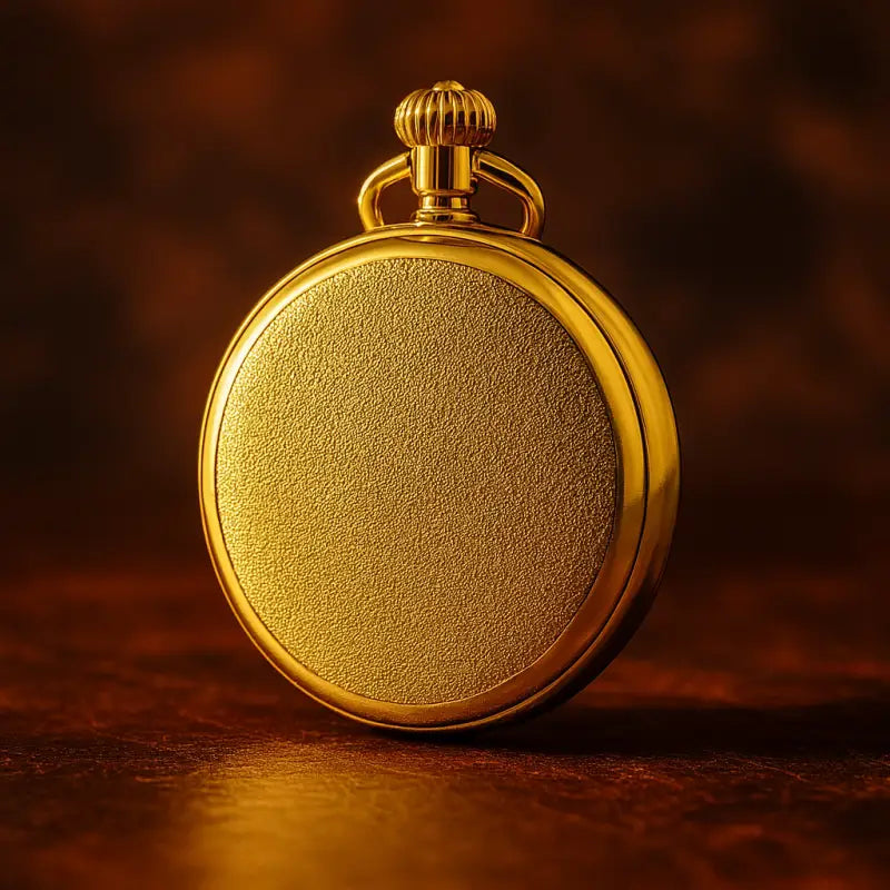 Luxusné vreckové hodinky Silver Bronze Moon Phase s elegantným zlatým ciferníkom