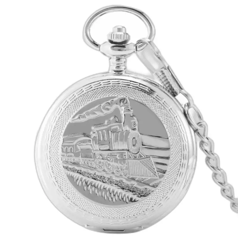 Montre à Gousset Mécanique Locomotive Regal Luxe avec argentée poche mécanique locomotive