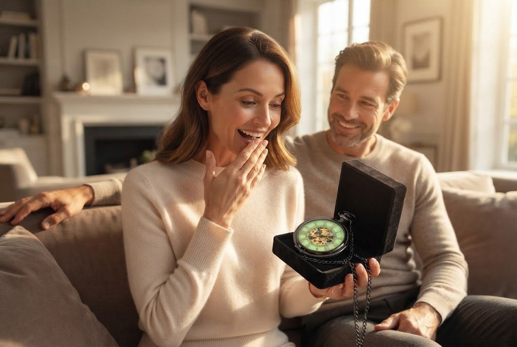 Montre de Poche Mécanique Lumineuse Femme - Un cadeau original pour elle